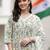 women floral printed regular cotton kurta with trousers & with dupatta