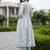 women floral printed empire cotton kurta with trousers & with dupatta