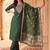 women ethnic motifs embroidered regular thread work liva kurta with trousers & with dupatta
