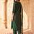women ethnic motifs embroidered regular thread work liva kurta with trousers & with dupatta