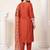 women floral embroidered regular thread work kurta with trousers & with dupatta