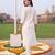 women printed regular cotton kurta with trousers