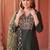 women ethnic motifs embroidered regular thread work liva kurta with trousers & with dupatta