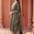 women ethnic motifs embroidered regular thread work liva kurta with trousers & with dupatta