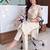 women ethnic motifs printed regular kurta with trousers
