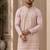 Peach lachka silk embroidered kurta pajama