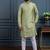 Mint green banglori silk plain kurta pajama