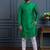 Green banglori silk plain kurta pajama