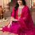 women ethnic motifs embroidered regular kurta with trousers & with dupatta