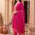 women ethnic motifs embroidered regular kurta with trousers & with dupatta