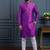 Purple banglori silk plain kurta pajama