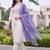 women ethnic motifs embroidered regular thread work cotton kurta with trousers & with dupatta