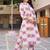women printed regular cotton kurta with trousers