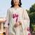 women floral printed regular kurta with trousers & with dupatta