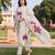 women floral printed regular kurta with trousers & with dupatta