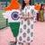 women ethnic motifs printed regular cotton kurta with trousers