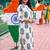 women ethnic motifs printed regular cotton kurta with trousers