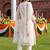 women floral embroidered regular thread work kurta with trousers & with dupatta