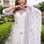 women ethnic motifs embroidered regular thread work cotton kurta with trousers & with dupatta