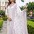 women ethnic motifs embroidered regular thread work cotton kurta with trousers & with dupatta