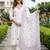 women ethnic motifs embroidered regular thread work cotton kurta with trousers & with dupatta