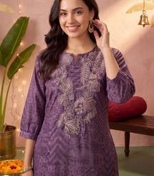 women ethnic motifs embroidered regular thread work kurta with trousers