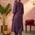 women ethnic motifs embroidered regular thread work kurta with trousers