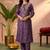 women ethnic motifs embroidered regular thread work kurta with trousers