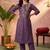 women ethnic motifs embroidered regular thread work kurta with trousers