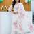 women floral embroidered regular thread work kurta with trousers & with dupatta