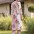 women floral printed regular cotton kurta with trousers