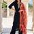 women regular thread work kurta with palazzos & with dupatta