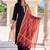 women regular thread work kurta with palazzos & with dupatta