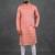 Peach pure cotton printed kurta pajama
