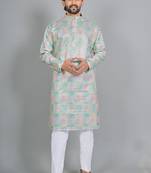 Multicolor rayon digital work kurta pajama