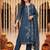 women floral embroidered regular thread work kurta with trousers & with dupatta