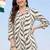 women printed regular kurta with trousers