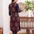 women ethnic motifs printed regular cotton kurta with trousers