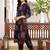 women ethnic motifs printed regular cotton kurta with trousers
