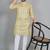Yellow rayon digital work kurta pajama