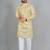 Yellow rayon digital work kurta pajama