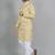 Yellow rayon digital work kurta pajama