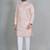 Light pink rayon digital work kurta pajama