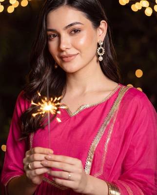 women empire kurta with trousers & with dupatta 6