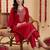women ethnic motifs embroidered regular thread work kurta with trousers