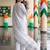 women ethnic motifs embroidered regular mirror work cotton kurta with trousers & with dupatta
