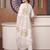 women floral embroidered regular thread work cotton kurta with trousers & with dupatta