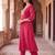 women ethnic motifs printed regular thread work kurta with trousers