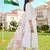 women ethnic motifs embroidered regular thread work kurta with trousers & dupatta