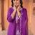 women ethnic motifs embroidered thread work liva kurta & trousers & dupatta